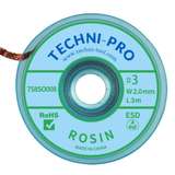 Solder Wick, Rosin, 0.08"x10 ft, Size #3, Green Label redirect to product page